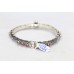 Bracelet Bangle 925 Sterling Silver Tribal kankan Jewelry coral gem stones P636
